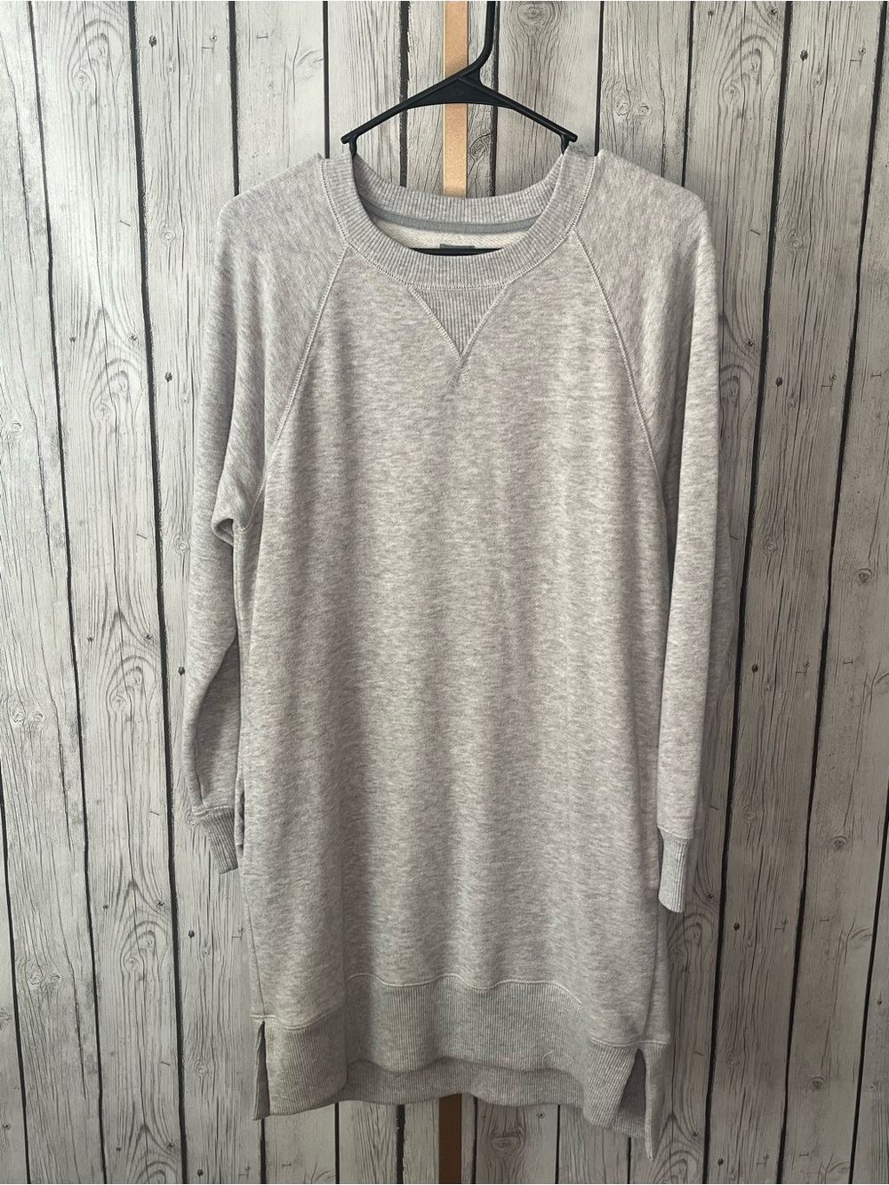 Aerie Heather Grey Sweatshirt Dress Tunic Pockets Small